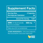 The image shows the ingredient amounts and serving size for Wonderfeel NMN Capsuls